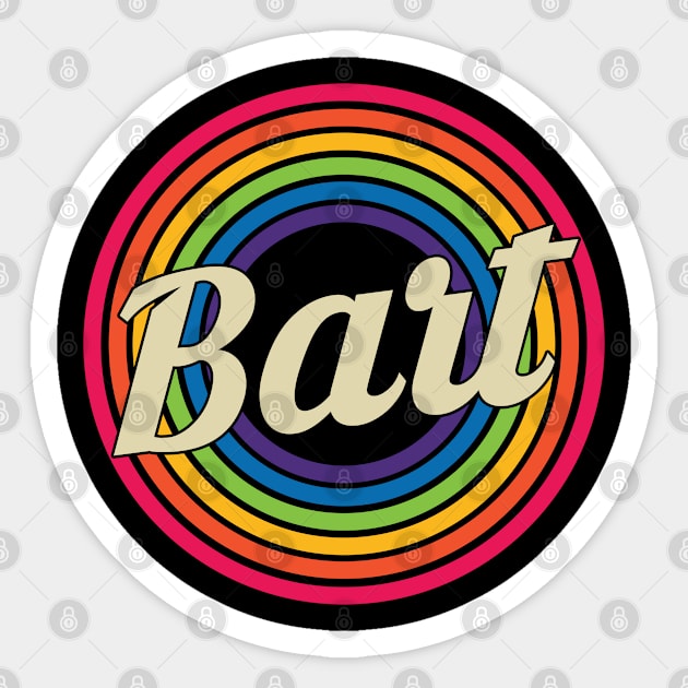 Bart - Retro Rainbow Style Sticker by MaydenArt